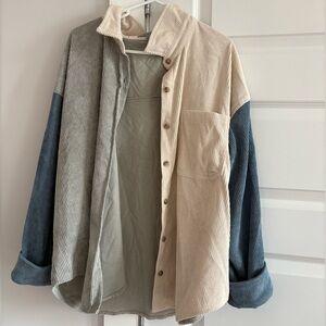 Colorblock Corduroy Jacket